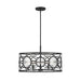Savoy House 6-5065-5 Balfour 5-lt 24" Convertible Semi-Flush or Pendant - Matte Black