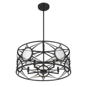 Savoy House 6-5065-5 Balfour 5-lt 24" Convertible Semi-Flush or Pendant - Matte Black