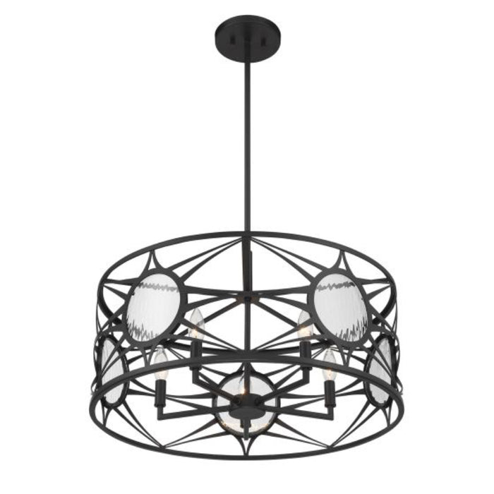 Savoy House 6-5065-5 Balfour 5-lt 24" Convertible Semi-Flush or Pendant - Matte Black