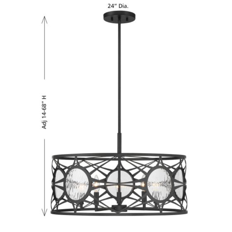 Savoy House 6-5065-5 Balfour 5-lt 24" Convertible Semi-Flush or Pendant