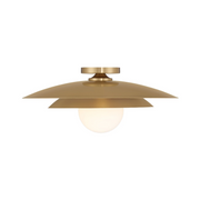 Savoy House 6-5564-1 Sherrer 1-lt 20" Semi-Flush Mount - Warm Brass