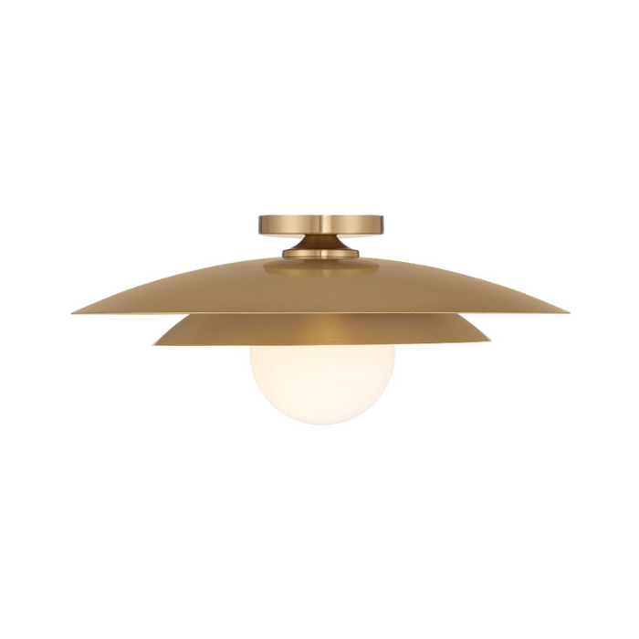 Savoy House 6-5564-1 Sherrer 1-lt 20" Semi-Flush Mount - Warm Brass