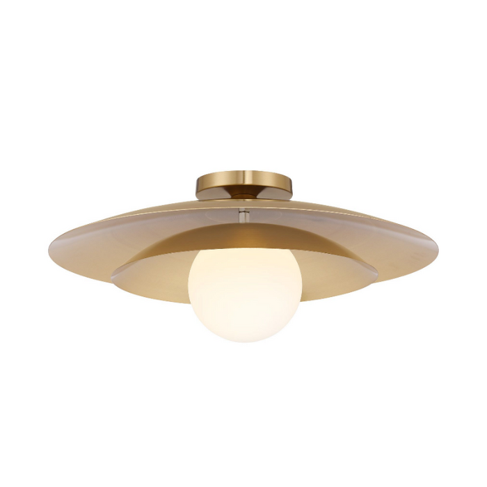 Savoy House 6-5564-1 Sherrer 1-lt 20" Semi-Flush Mount - Warm Brass