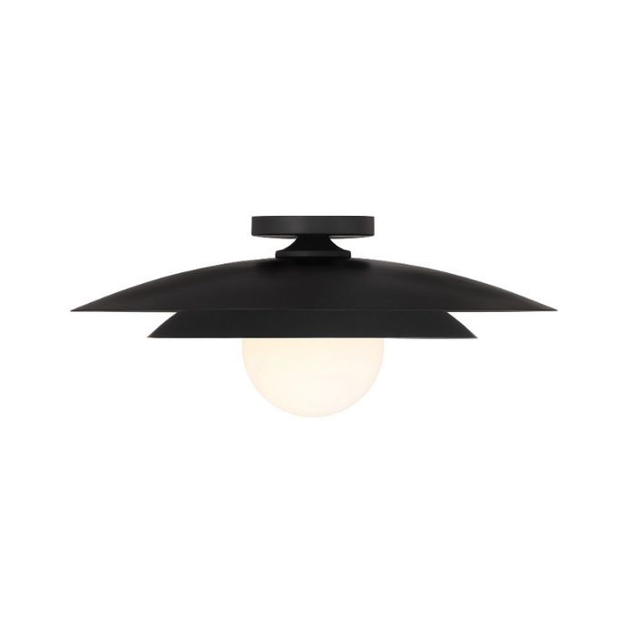 Savoy House 6-5564-1 Sherrer 1-lt 20" Semi-Flush Mount - Matte Black