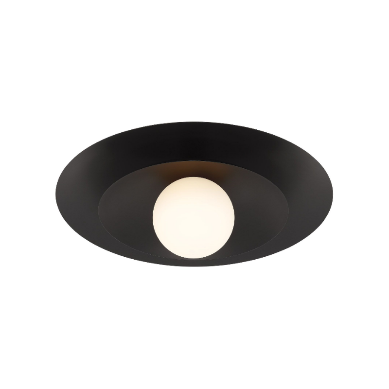 Savoy House 6-5564-1 Sherrer 1-lt 20" Semi-Flush Mount - Matte Black