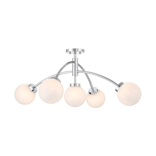 Savoy House 6-6199-5 Redfield 5-lt 36" LED Semi-Flush Mount - Chrome