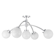 Savoy House 6-6199-5 Redfield 5-lt 36" LED Semi-Flush Mount - Chrome