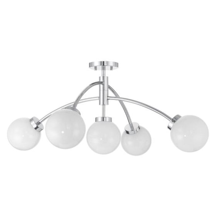 Savoy House 6-6199-5 Redfield 5-lt 36" LED Semi-Flush Mount - Chrome