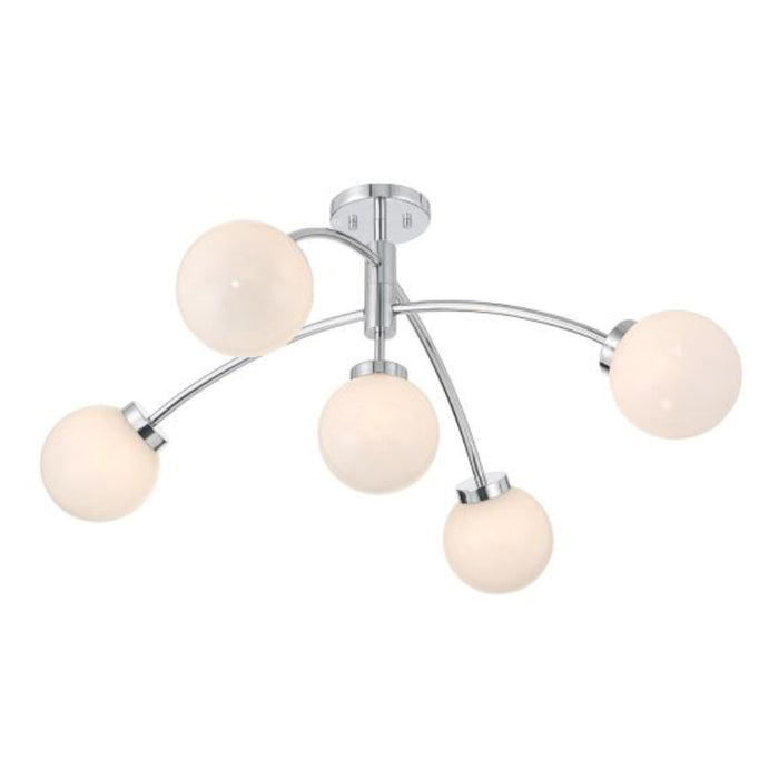 Savoy House 6-6199-5 Redfield 5-lt 36" LED Semi-Flush Mount - Chrome