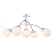 Savoy House 6-6199-5 Redfield 5-lt 36" LED Semi-Flush Mount