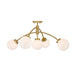 Savoy House 6-6199-5 Redfield 5-lt 36" LED Semi-Flush Mount - Warm Brass
