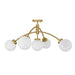 Savoy House 6-6199-5 Redfield 5-lt 36" LED Semi-Flush Mount - Warm Brass