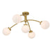 Savoy House 6-6199-5 Redfield 5-lt 36" LED Semi-Flush Mount - Warm Brass