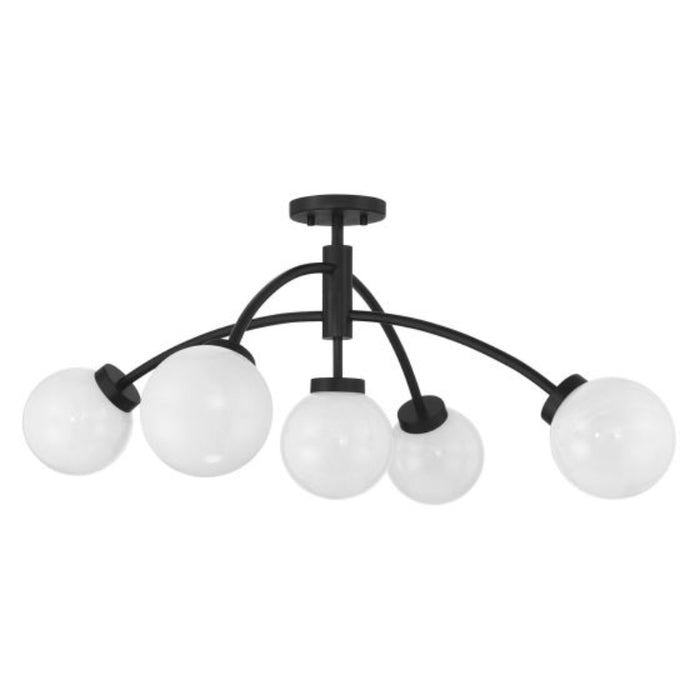 Savoy House 6-6199-5 Redfield 5-lt 36" LED Semi-Flush Mount - Matte Black