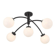 Savoy House 6-6199-5 Redfield 5-lt 36" LED Semi-Flush Mount - Matte Black