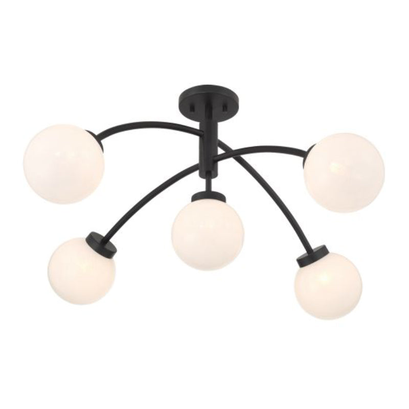 Savoy House 6-6199-5 Redfield 5-lt 36" LED Semi-Flush Mount - Matte Black