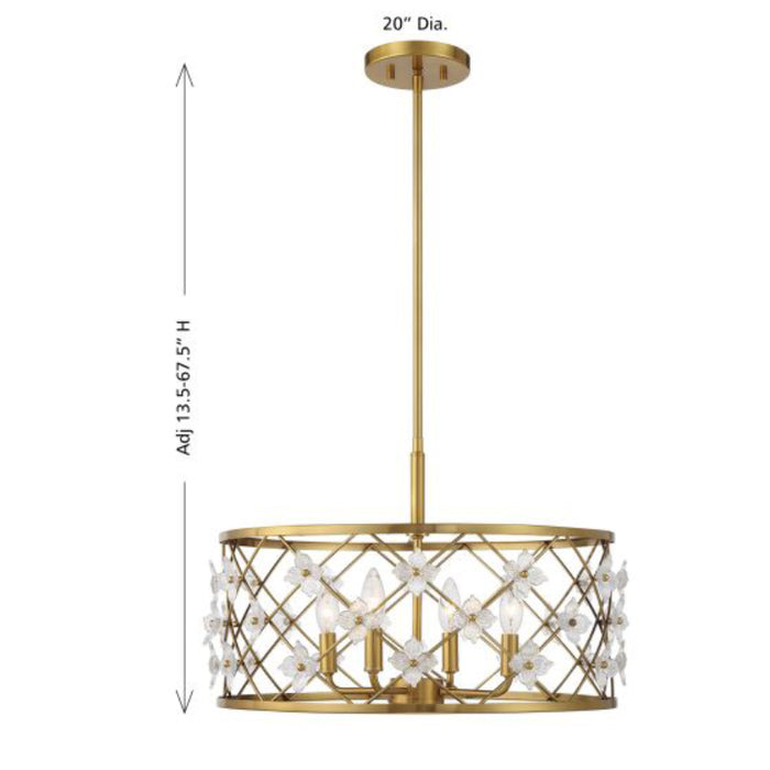 Savoy House 6-8410-4 Bailey 4-lt 20" Pendant