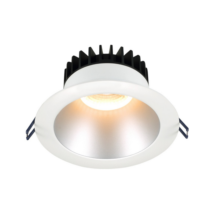 Lotus LD6R-HO 6" 30W LED Round Deep Regressed Open Plenum Rated Downlight - Silver/White