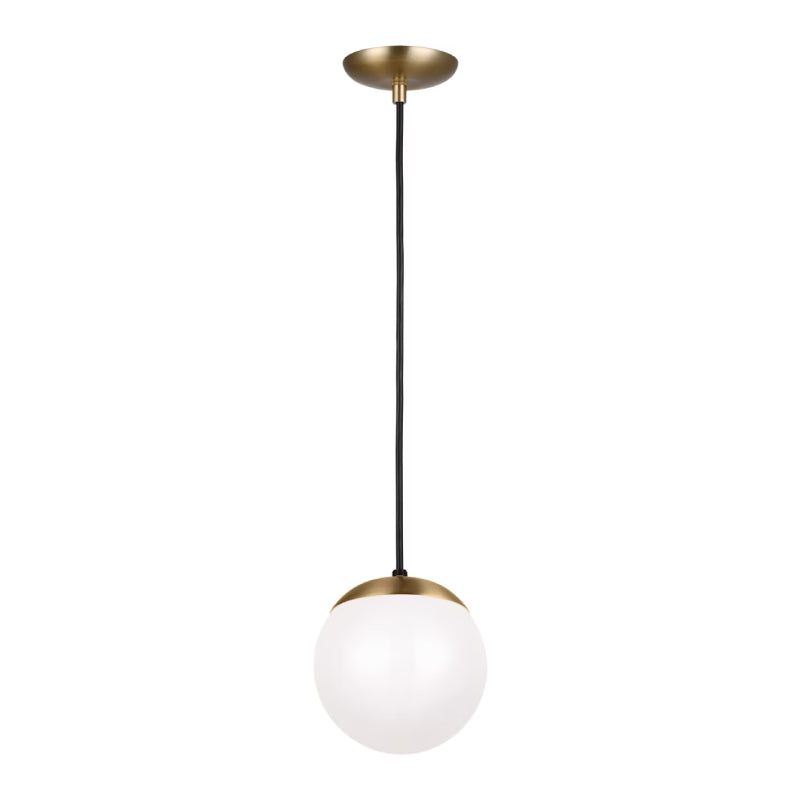 Generation 6018EN3 Leo Hanging Globe 1-lt 8" LED Pendant - Satin Brass