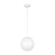 Generation 6018EN3 Leo Hanging Globe 1-lt 8" LED Pendant - White