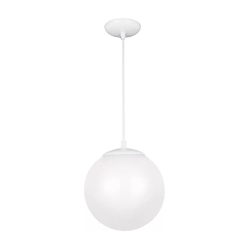 Visual Comfort 6020EN3 Leo Hanging Globe 1-lt 10" LED Pendant - White
