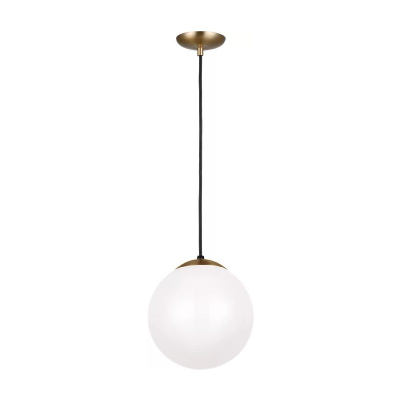 Visual Comfort 6020EN3 Leo Hanging Globe 1-lt 10" LED Pendant - Satin Brass