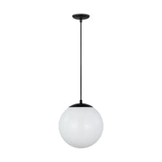 Visual Comfort 6022 Leo Hanging Globe 1-lt 12" Pendant - Midnight Black