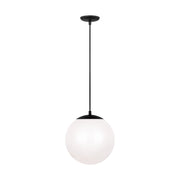 Visual Comfort 6022 Leo Hanging Globe 1-lt 12" Pendant - Midnight Black