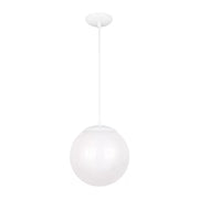 Visual Comfort 6022EN3 Leo Hanging Globe 1-lt 12" LED Pendant - White