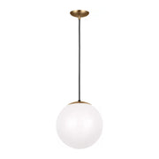 Visual Comfort 6022 Leo Hanging Globe 1-lt 12" Pendant - Satin Brass