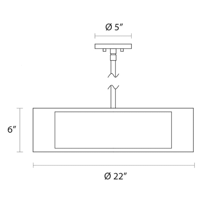 Sonneman 6022 Puri 3-lt 22" Pendant