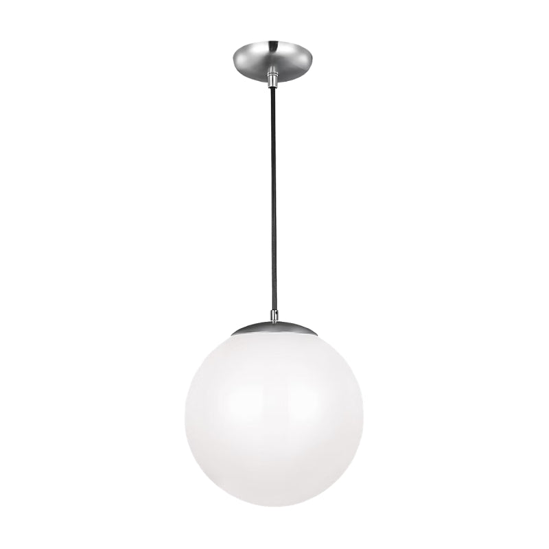 Visual Comfort 6024 Leo Hanging Globe 1-lt 14" Pendant - Sati Aluminum