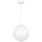 Generation 6024EN3 Leo Hanging Globe 1-lt 14" LED Pendant - White
