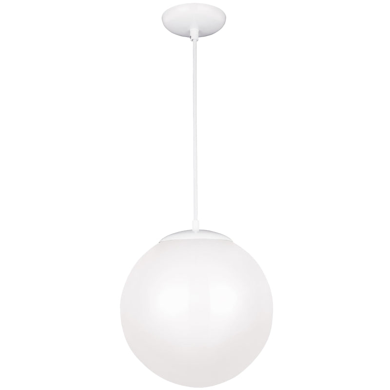 Generation 6024EN3 Leo Hanging Globe 1-lt 14" LED Pendant - White