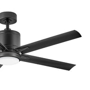 Hinkley 907052 Vail 52" Indoor/Outdoor Smart Ceiling Fan with LED Light Kit - Matte Black