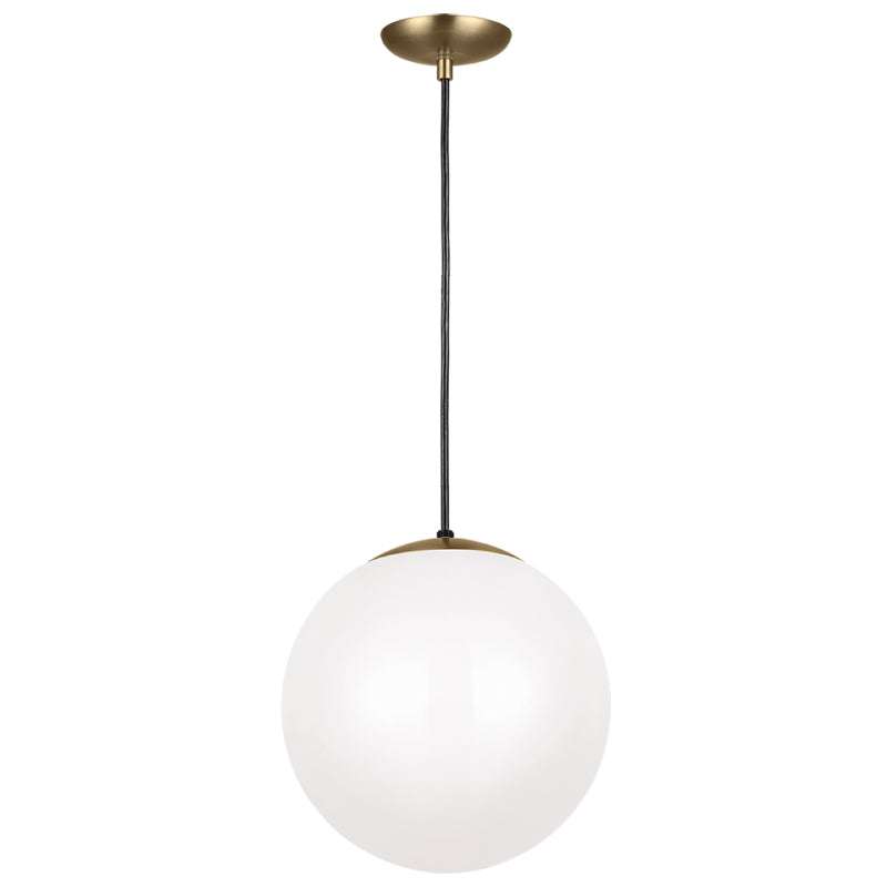 Generation 6024EN3 Leo Hanging Globe 1-lt 14" LED Pendant - Satin Brass