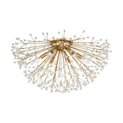 Hudson Valley 6028 Dunkirk 6-lt 30" Flush Mount-ged Brass