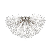 Hudson Valley 6028 Dunkirk 6-lt 30" Flush Mount-Polished Nickel