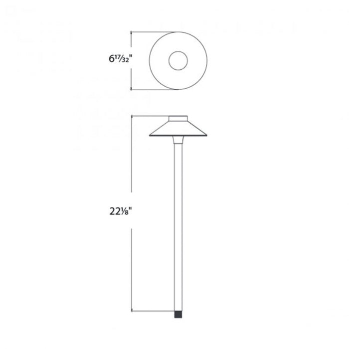 WAC 6041 Tiki 22" Tall LED Path Light