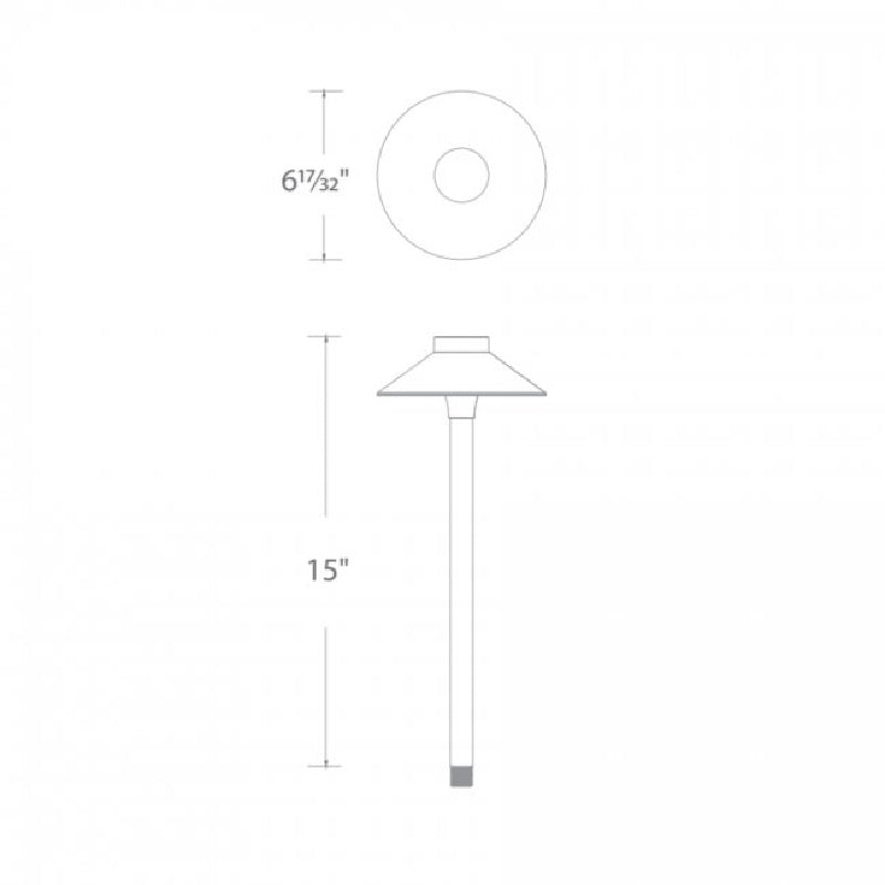 WAC 6042 Mini Tiki 15" Tall LED Path Light