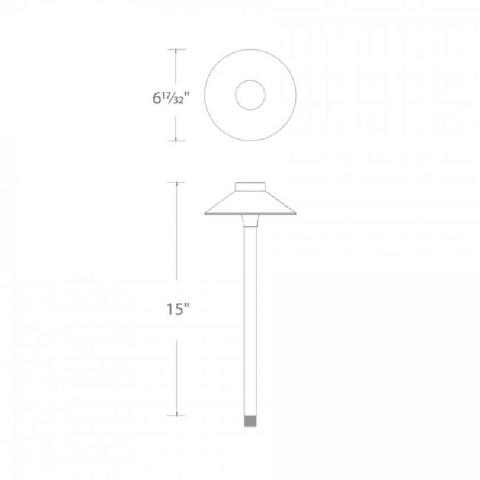 WAC 6042 Mini Tiki 15" Tall LED Path Light