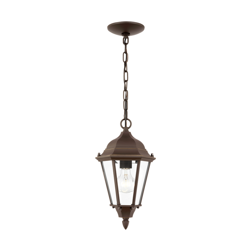 Generation 60938 Bakersville 1-lt 8" Outdoor Pendant, Clear Beveled Glass