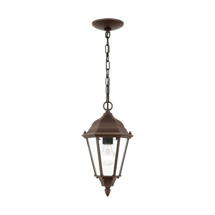 60938 Bakersville 1-lt 8" Outdoor Pendant, Clear Beveled Glass