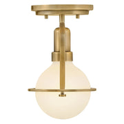 Hinkley 53771 Somerset 1-lt 6" LED Semi-Flush Mount - Heritage Brass