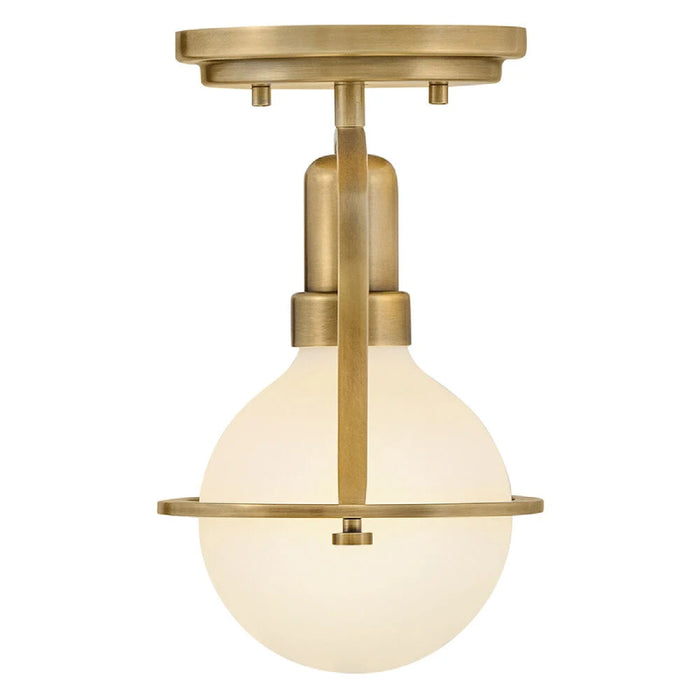 Hinkley 53771 Somerset 1-lt 6" LED Semi-Flush Mount - Heritage Brass