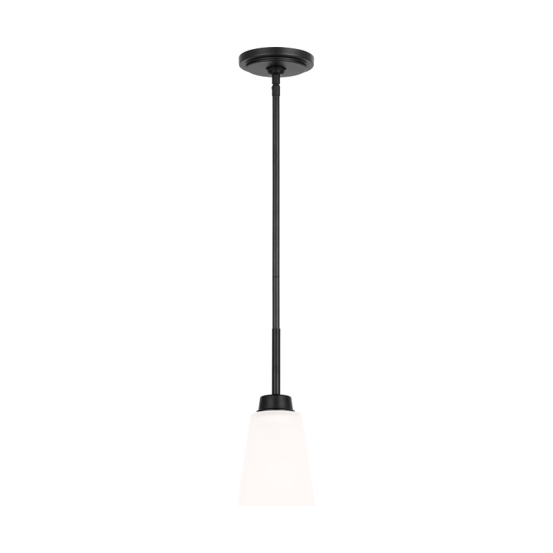 Generation 6115201EN3 Kerrville 1-lt 4" LED Mini Pendant - Midnight Black