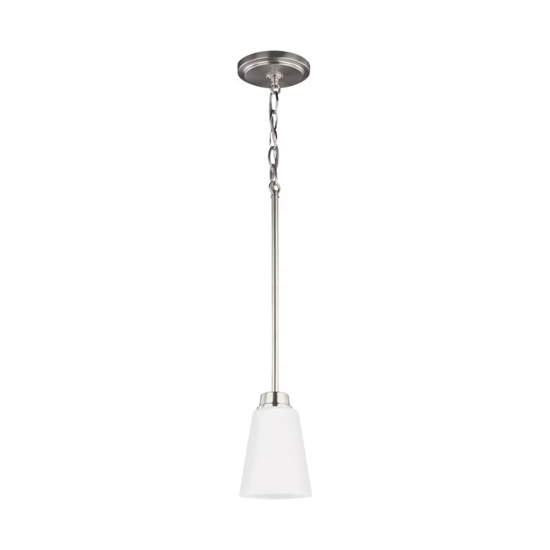 Generation 6115201 Kerrville 1-lt 4" Mini Pendant - Brushed Nickel