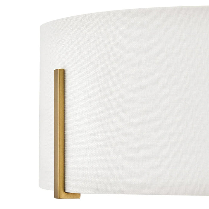 Hinkley 47571 Halle 3-lt 15" LED Semi-Flush Mount - Lacquered Brass