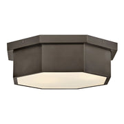 Hinkley 46993 Facet 3-lt 18" LED Flush Mount - Black Oxide