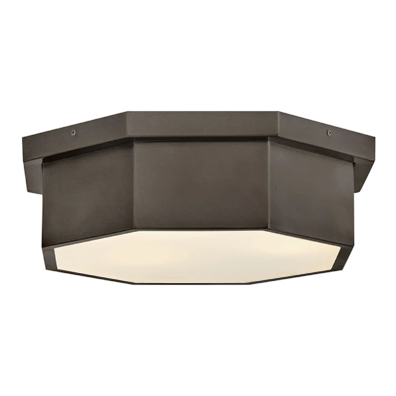 Hinkley 46993 Facet 3-lt 18" LED Flush Mount - Black Oxide